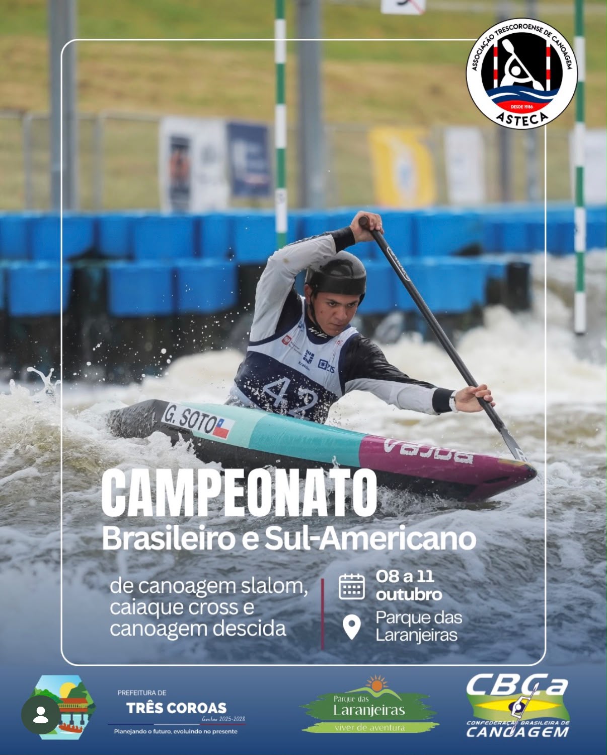 Três Coroas sedia Campeonatos Brasileiro e Sul-Americano de Canoagem em outubro